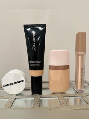 4pc Fresh Face Bundle! Jones Road, Natasha DENONA, Laura Mercier, Lancôme!
